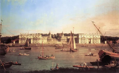 Greenwich Hospital von der Nordseite der Themse